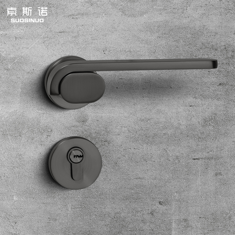 Sosno Door Lock Indoor Bedroom Door Lock Nordic Black Ash Closed Household Toilet Magnetic Suction Lock