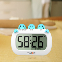 Kitchen timer cartoon learning multi-function timer creative baking reminder countdown timer with clock