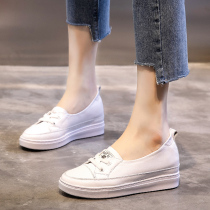 Yerkang Connai increased small white shoes womens shoes 2021 New Spring Joker spring autumn thick bottom leather summer shallow