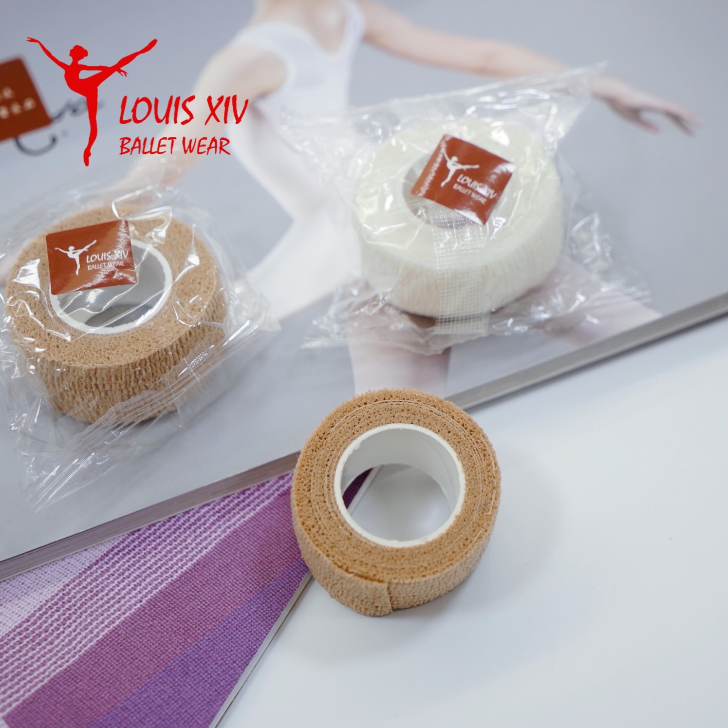 LOUIS XIV Ballet Toe Professional Protective Belt Self-Adhesive Retractable Cotton Pointe Shoes Accessories Pain Protection Cover