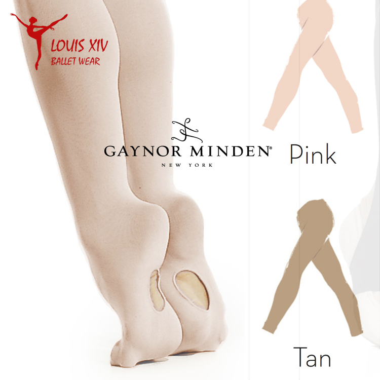 Gaynor Minden American Ballet Dance Tights with Holes in the Soles for Adult Grading Practice and Base Layering