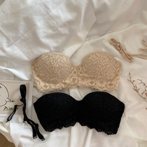 Summer thin chest wrap bra strapless underwear non-slip seamless gathering small chest underwear invisible bra