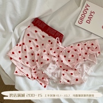 Underpants couple milk silk cute briefs female hipster girl sweet double set low waist couple