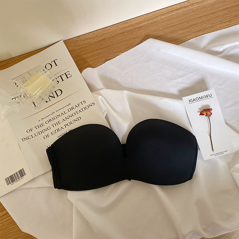 Strapless strapless underwear without steel ring gathered non-slip seamless invisible bra summer bra