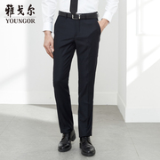 quần Qingcang Yagor nam mùa xuân và mùa hè trung niên nam len vi đạn phù hợp với quần mỏng nam.