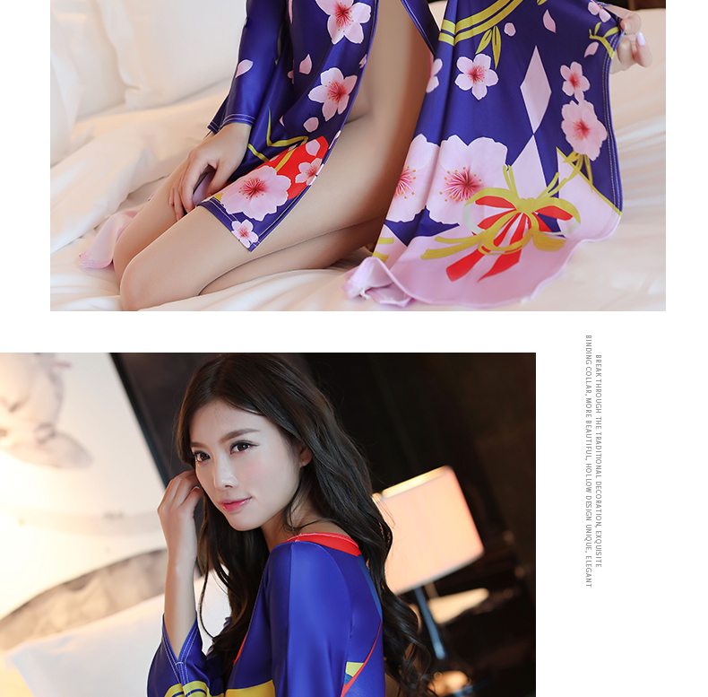 Dịch vụ nhà mới đồ ngủ gợi cảm đồ lót giáo viên Yinyang Sakura mưa dao nhảy anime COS cổ kimono đồng phục tay áo váy ngủ lụa tơ tằm