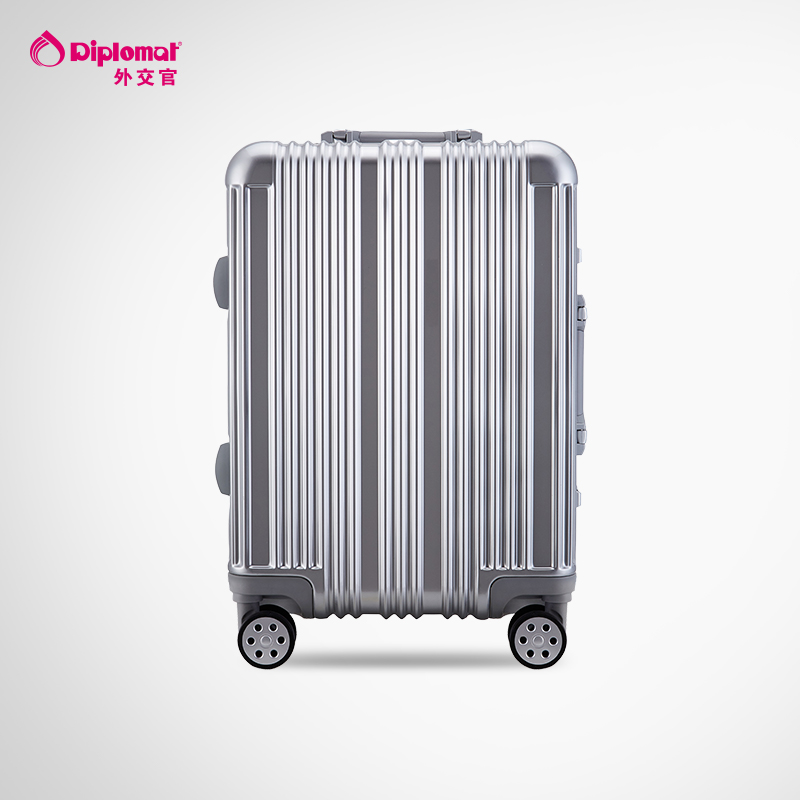 diplomat diplomat suitcase aluminium frame 20 inch universal wheel female pull-lever case 28 sturdy and durable man suitcase