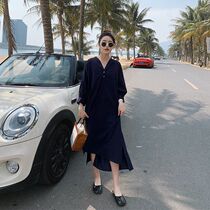 Maternity dress early spring dress 2021 New Fashion pregnant mother loose belly belly out seven sleeves base skirt top