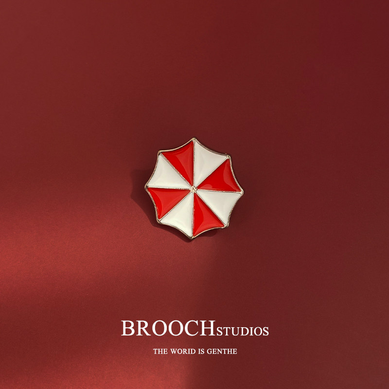 Resident Evil Umbrella Brooch ins Tide Personality Badge Retro Mori Creative European and American Style Neck Button Needle