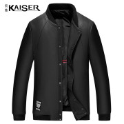 Kaiser Caesar nam Cừu ngắn da biker jacket Haining bóng chày cổ áo cắt da engarment