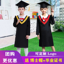 Kindergarten Doctoral uniforms Graduation Bachelors Graduation Photos Clothes Elementary School Children Children Photo Gown 6th Grade Hats