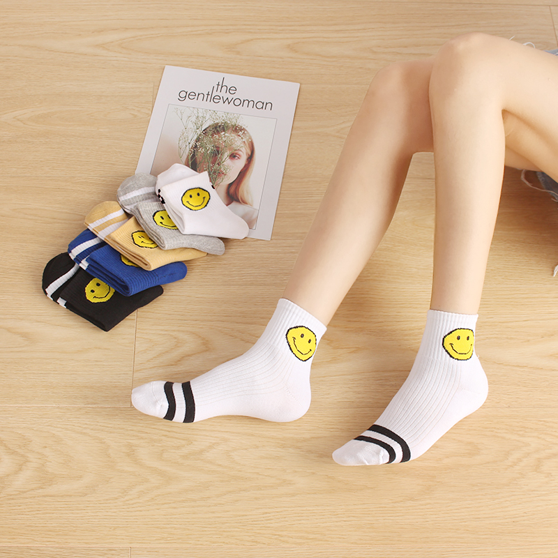 袜子女秋季中筒袜韩版学院风日系长袜子女士棉