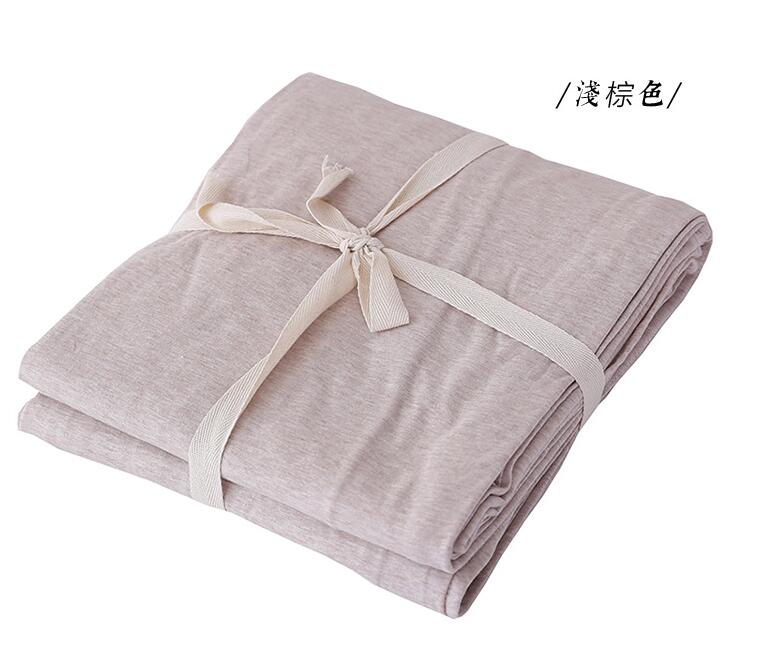 Cotton Scorpio Cotton Vải Dệt kim Màu Kéo sợi Vải Giường Giường Nệm Đặt Simmons Khăn trải giường Màu tinh khiết - Trang bị Covers 	ga giường bo chun