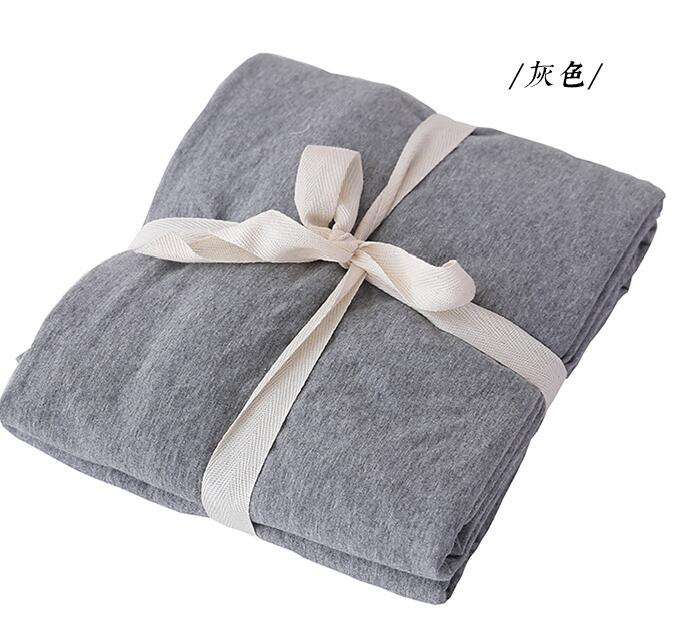 Cotton Scorpio Cotton Vải Dệt kim Màu Kéo sợi Vải Giường Giường Nệm Đặt Simmons Khăn trải giường Màu tinh khiết - Trang bị Covers 	ga giường bo chun