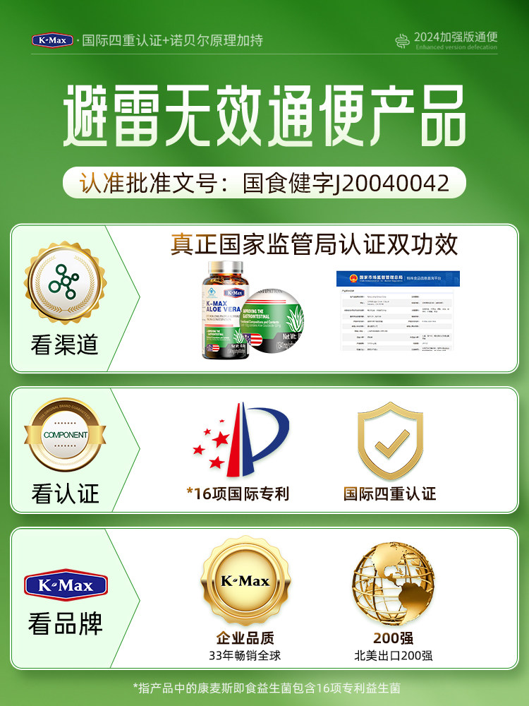 Comex Aloe Vera Soft Capsules Probiotics for Constipation Relief, Detoxification and Bowel Regulation, Authentic Flagship Store