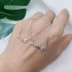 Zhengsheng bạc S925 Sterling bạc Vòng cổ xương cá Đơn giản và ngọt ngào Tính khí ngọt ngào Chuỗi xương đòn Nữ trang sức bạc - Vòng đeo tay Cuff