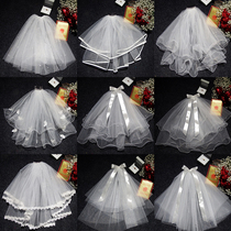 Lead photo taken with small props method Wedding Dresses Headwear Supersenssen 2021 New white-head yarn butterfly knot sweet and beautiful