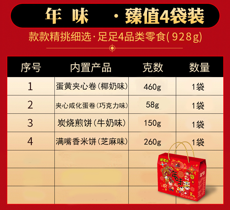 米老头 年味大礼盒 928g 图2