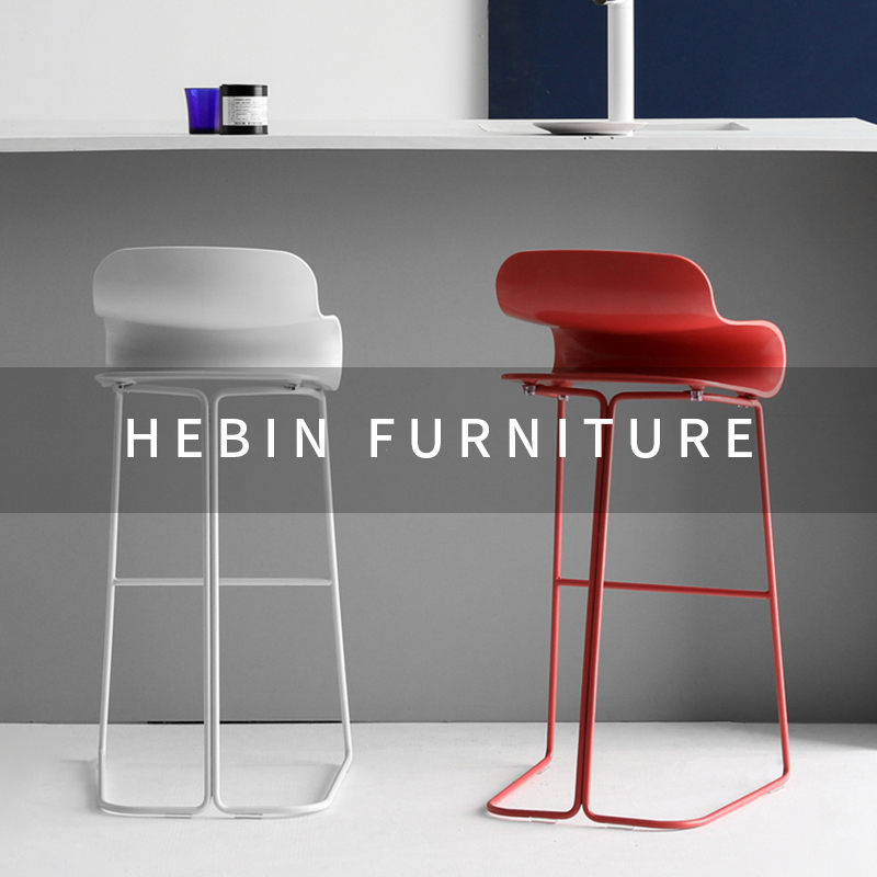 Nordic Bar Chair Modern Minimalist Creativity Bar Chair Iron Art High Foot Stool Bar Chair Front Desk Bar Stool Black 55cm 