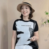 Шелковая тонкая летняя футболка для матери, изысканный стиль