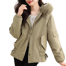 Velvet and thickened pie jacket womens 2024 new winter hot style cotton-padded jacket quilted jacket short style jacket