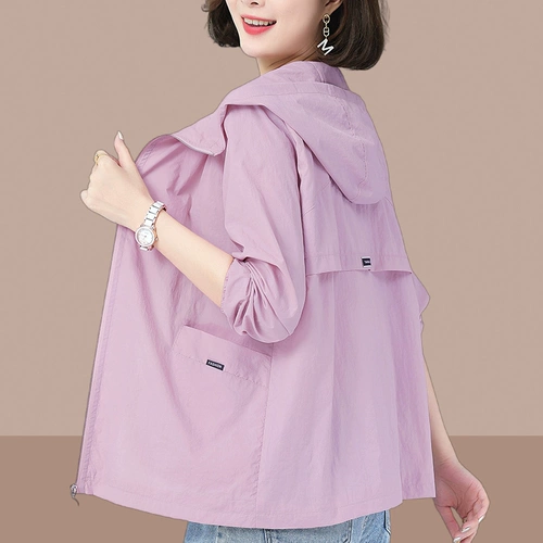 Одежда для защиты от солнца для матери для отдыха, летняя одежда, легкая и тонкая куртка, для среднего возраста, большой размер