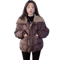 Down cotton coat autumn and winter 2024 new popular cotton coats and jackets popular design small mens coats womens thickening