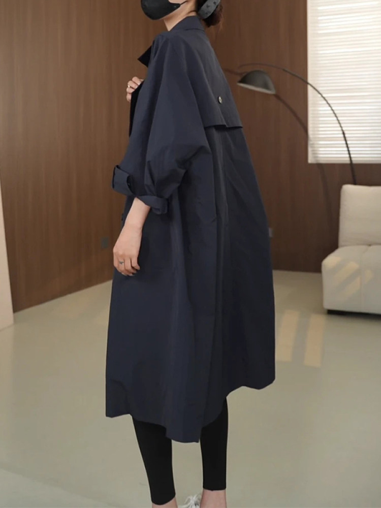 European-Style High-End Casual Trench Coat for Women, 2026 Autumn New Model, Petite Loose-Fitting Fashionable and Elegant Coat