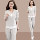 Осенняя толстовка, комплект, спортивный костюм для отдыха, в западном стиле