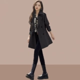 Плащ, осенняя куртка, изысканный стиль, подходит для подростков, длина миди