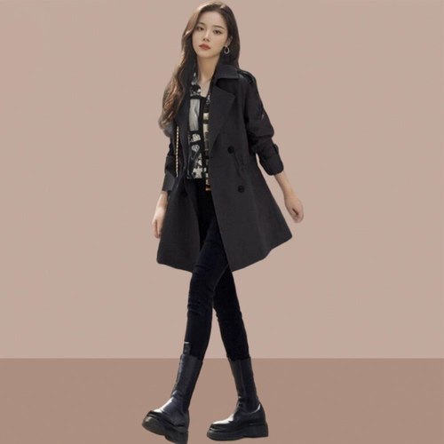 Плащ, осенняя куртка, изысканный стиль, подходит для подростков, в западном стиле