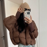 Белый зимний бейсбольный пуховик с пухом, куртка, 2025 года, свободный крой, подходит для подростков