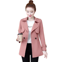 Retro windbreaker womens 2024 spring and autumn new womens coat small popular style mid-length top