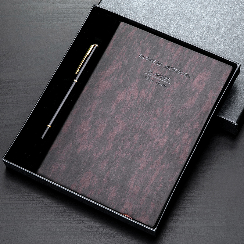 Creative Business Notebook a5 Leather Face Thickening Retro Work Notepad Minutes Books Ben Yoyo Great Size b5 Soft Leather Notebook Stationery College Student Day Notebooks Notebook Custom LOGO 