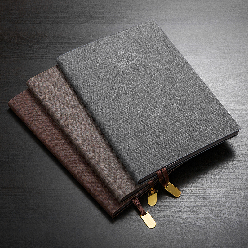 Junpin soft leather business notebook High-grade creative retro large A5 notebook stationery thickened student diary Small fresh simple office supplies work notebook can be customized LOGO