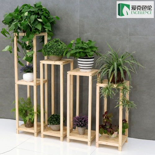 Цветочная рама сплошной древесина Антиррозивная гостиная балконы приземляется простая двойная полка на полке стойка