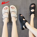 Warrior, сандалии, летняя обувь, нескользящие спортивные модные пляжные слайдеры, в стиле Шанель, мягкая подошва