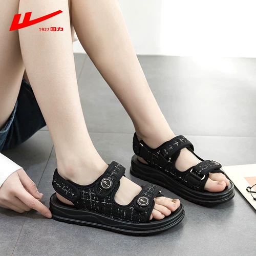 Warrior, сандалии, летняя обувь, нескользящие спортивные модные пляжные слайдеры, в стиле Шанель, мягкая подошва