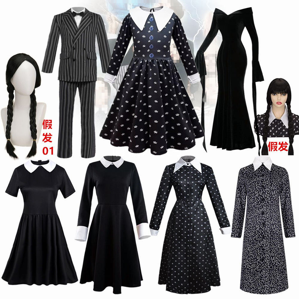 Wednesday Black Dresses, Several Cuts