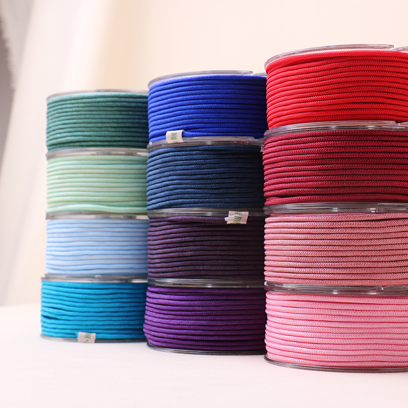 Small round rope 2mm hand-woven jewelry line Sweater chain Bracelet necklace Red rope hand rope pendant lanyard diy material