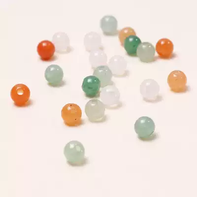 Tangling jade loose beads round beads 2mm large aperture bracelet Crystal beaded bracelet Handmade DIY jewelry accessories materials