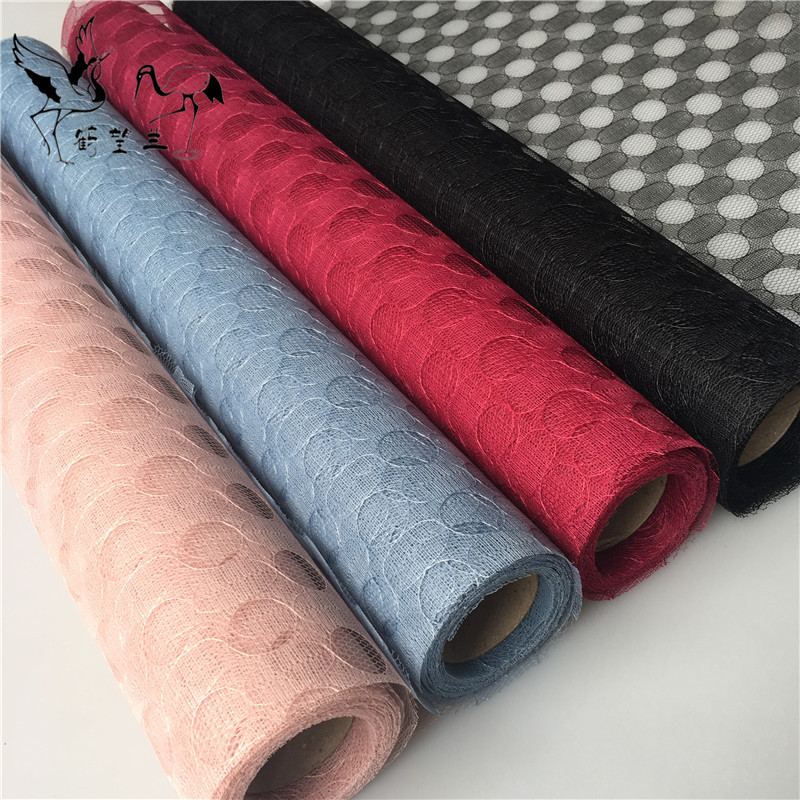 Crane Lookout Lanhan Style Bubble Net Round Point Yarn Dot Dot Flower Bouquet Net Flowers Wrapping Paper Flower Shop bouquet Material floral yarn