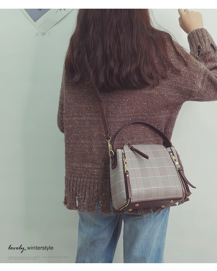 Túi đeo chéo nữ 2018 mới phiên bản Hàn Quốc của lưới in thời trang hoang dã chic vai túi Messenger túi xách ysl