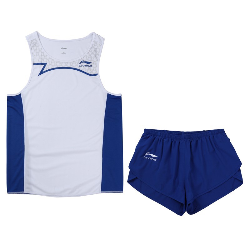Li Ning track and field suit Men's Marathon vest sportswear professional track and field competition suit tight sprint training suit