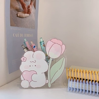 Милый кролик, держатель для ручек для школьников, канцтовары, коробка для хранения, кисть