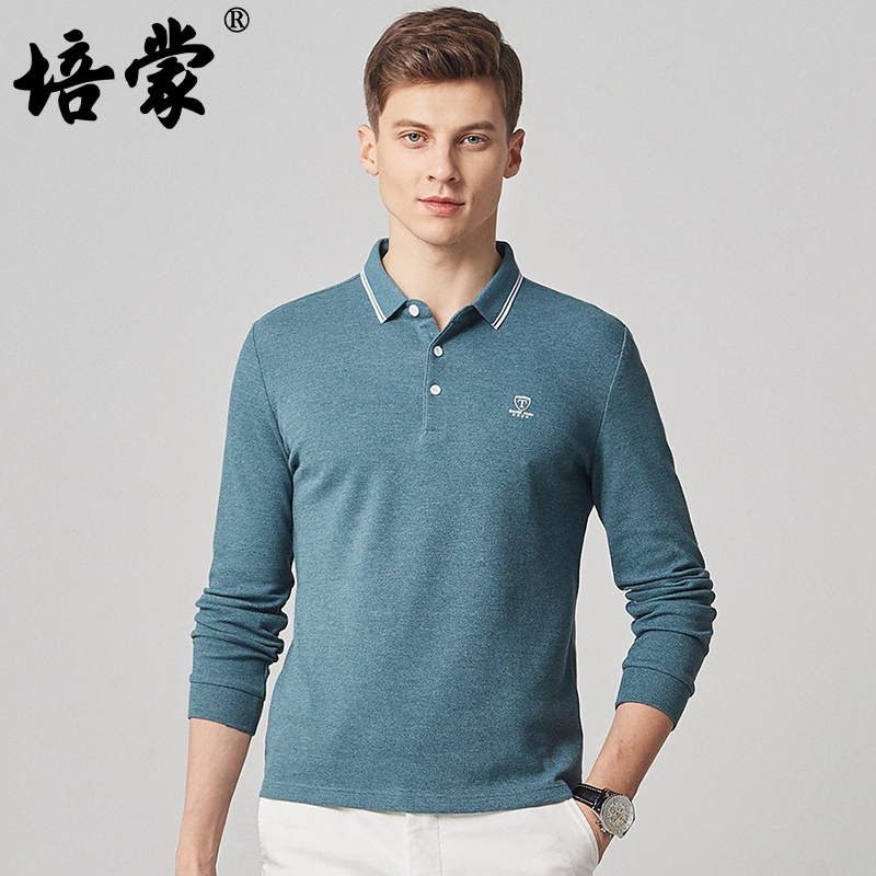 Pemont spring long sleeve T-shirt man 2021 new handsome loose t-shirt turtlenecks casual 100 hitch polo jersey
