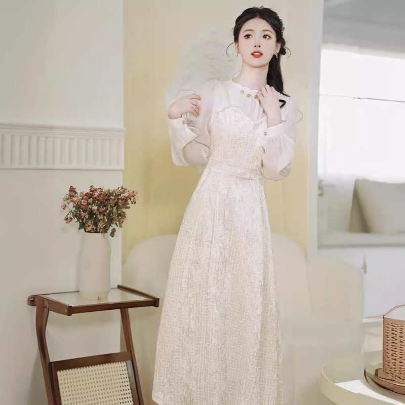 2025 Early Spring Fashion Trendy Mom Postpartum Full Moon Outing Nursing Evening Dress Banquet Elegant Light Luxury French Style Nursing Dress 2025 Early Spring Fashion Trendy Mom Postpartum Full Moon Outing Nursing Evening Dress Banquet Elegant Light Luxury French Style Nursing Dress