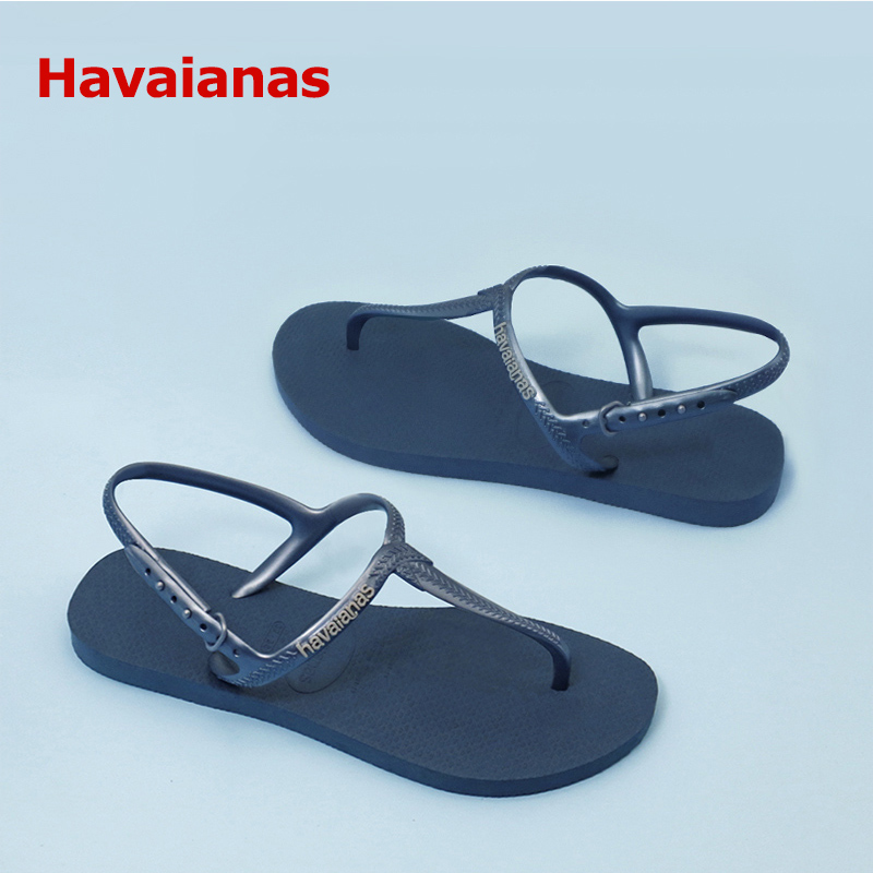 Havaianas Genuine T-Strap Sandals Flat Beach Non-Slip Havana Women's Flip-Flops
