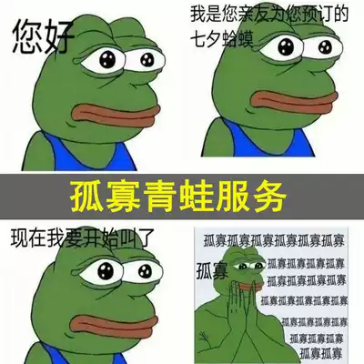 Funny Valentine's Day Tanabata lonely frog service chat reminder to send girlfriends virtual gifts spoof toad