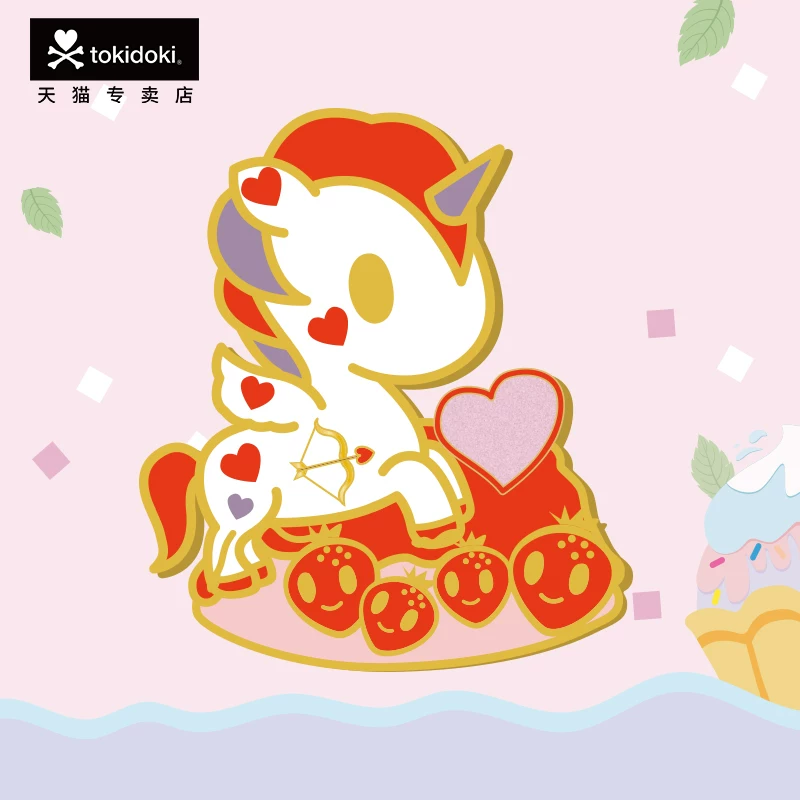 Металлический значок Tokidoki Unico Beast Sweet Party, 46–48 мм, слепой бокс